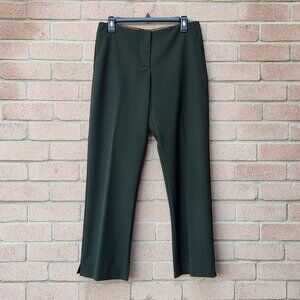 Vintage Maxou Olive Green High Waist Lined Pants Size 8 Minimalist 90s